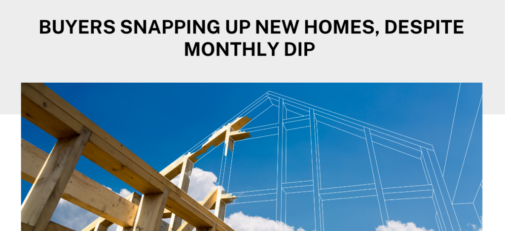 Buyers Snapping Up New Homes, Despite Monthly Dip
